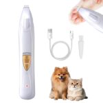 DONGKER Kabellose Hundeschermaschine mit LED-Licht – Superleise Pfotentrimmer für Hunde & Katzen