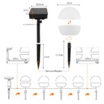 AcaJoe Solar-Kugelleuchten 6er-Set – 7-farbig, IP65 wasserdicht für Garten & Balkon – Bild 3