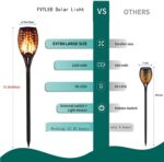 4er Set Solarlampen mit 96 LED & Flammeneffekt – Automatische Gartenbeleuchtung IP65 wasserdicht – Bild 2