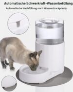 JOFLVA Automatischer Wasserspender 2.5L – Stromloser Trinkbrunnen für Hunde & Katzen – Bild 3