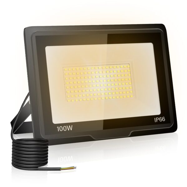 toobettp 100W LED Aussenstrahler 10000lm – IP66 Flutlicht Warmweiss für Garten & Hof