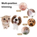 DONGKER Kabellose Hundeschermaschine mit LED-Licht – Superleise Pfotentrimmer für Hunde & Katzen – Bild 8
