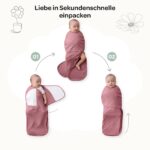 Momcozy Pucksack Baby 0-3 Monate Bambus 2er Pack – Geborgenheit & einfaches Wickeln – Bild 5