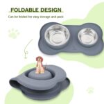 pecute 3-in-1 Futternapf Hunde & Katzen mit Edelstahl & rutschfester Silikon-Matte – Bild 4