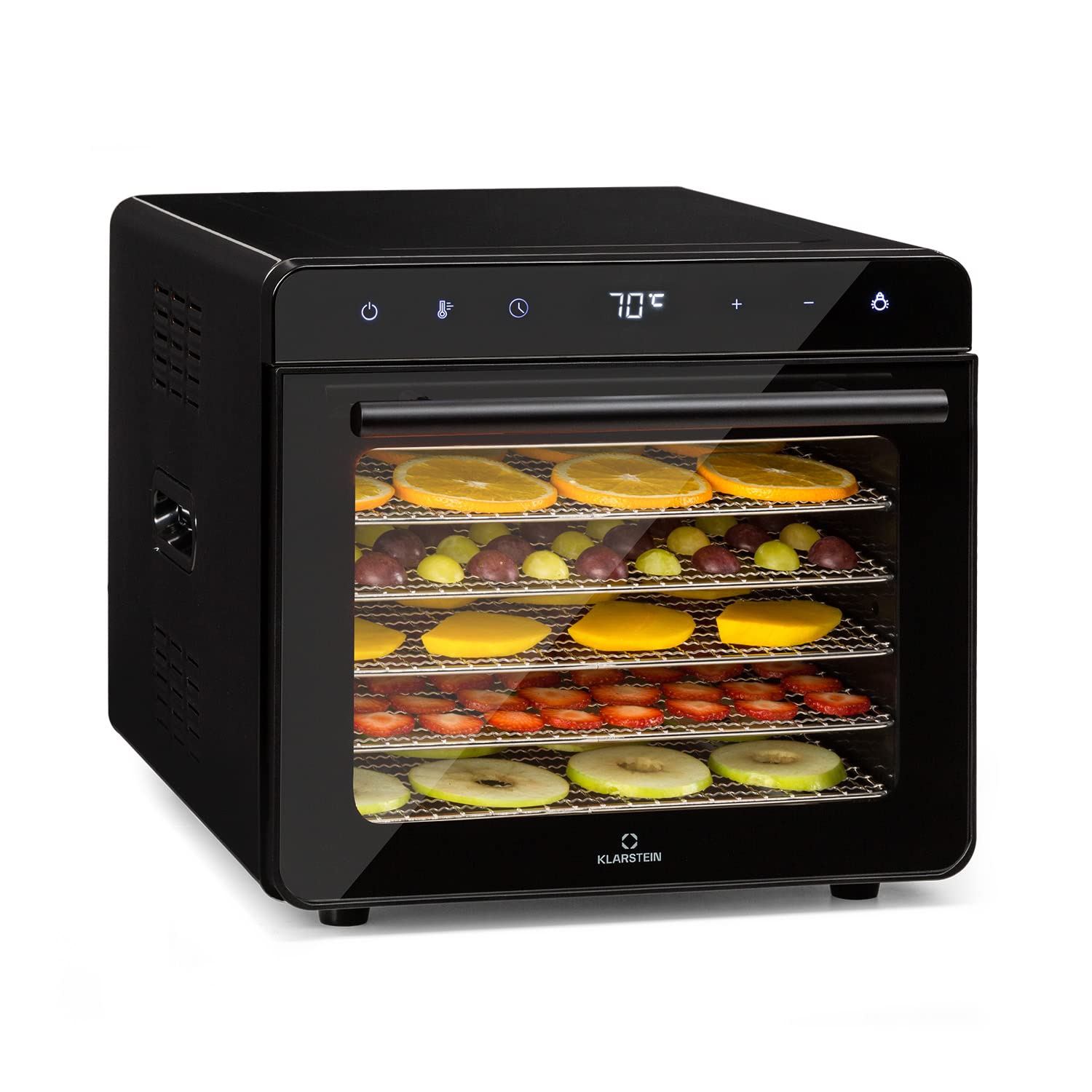 Klarstein Dörrautomat mit 6 Gittern & 24H Timer – Food Dehydrator 700W für Obst, Gemüse & Fleisch