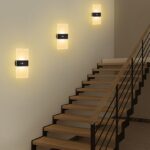 KwatTsz LED Wandleuchte mit Touch-Bedienung – Akku Wandlampe Warmweiss 2er Set – Bild 7