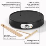 MAXXMEE Crêpe Maker Ø 30 cm mit Holzzubehör – 1000W Antihaftplatte für perfekte Crêpes – Bild 5