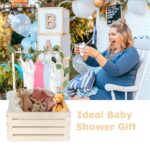 Umtiti Holz Baby Geschenkkorb mit Griff – Aufbewahrung & Deko für Babydusche – Bild 5