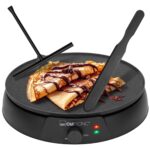 Clatronic® Crepes Maker CM 3849 – Ø 30 cm Antihaft-Backplatte mit Thermostat & Zubehör