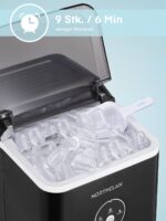 NORTHCLAN Eiswürfelmaschine 14kg – Kugelförmige Eiswürfel in 6 Minuten für Zuhause & Büro – Bild 2