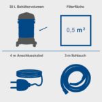 Scheppach NTS30 Premium 3in1 Nass- und Trockensauger 30L – Industriesauger mit Einschaltautomatik – Bild 3