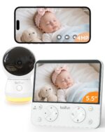 BOIFUN 2.5K WLAN-Babyphone mit 5,5-Zoll-Monitor – KI-Erkennung & 360° Kamera für sicheren Babyschlaf