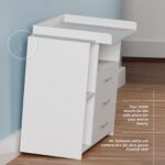 Infantastic® Wickelkommode mit Wickelauflage – 3 Schubladen & 3 Fächer für sichere Babypflege – Bild 6