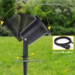 OMSEN LED Gartenstrahler 4er Set mit GU10 7W – Warmweiss Gartenleuchte IP67 Wasserdicht – Bild 8