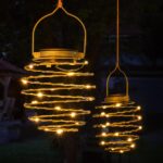 Festive Lights 4er Set Solar Spiral-Laternen – Warmweisse LED Gartenbeleuchtung für Aussen – Bild 4