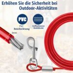 Aomig Bodenanker Hund bis 125 kg – Spiralankerpflock mit Schleppleine für sicheres Outdoor – Bild 4