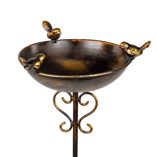 Formano Vogeltränke 107x23cm Metall – Antik-Stil Gartendeko für Balkon & Beet