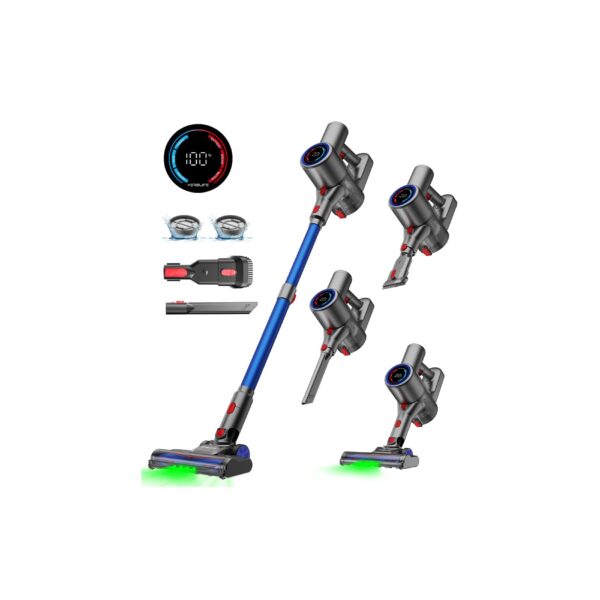 VersLife Z8 Akkustaubsauger Kabellos 40kPa – Kabelloses Reinigungssystem mit GreenLight für Tierhaare