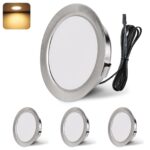 YindaLux 4er Set LED Einbaustrahler 12V DC – 3W Warmweiß Dimmbar für Wohnmobile & Boote