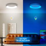 Matane 24W LED Deckenleuchte RGB mit Fernbedienung – Dimmbar 3000K-6500K für alle Räume – Bild 5