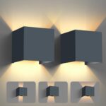 vatato 2er Set LED Wandleuchte 12W – Aluminium Wandlampe mit verstellbarem Lichtstrahl für Innen & Aussen