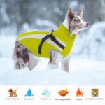 Oslueidy Wasserdichter Hundemantel mit Geschirr – Warme Winterjacke für kleine bis grosse Hunde – Bild 5