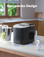 Vpcok Direct Eiswürfelmaschine – 9 Eiswürfel in 6-8 Minuten, kompakt & leise – Bild 9