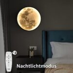 LED Mond Wandleuchte 50cm dimmbar 3000K-6000K – Fernbedienung & Stecker – Bild 2