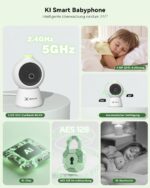COCOCAM Baby 10Q 2K 4MP Babyphone mit 5 Zoll Display – KI-Sicherheit & Nachtsicht – Bild 2