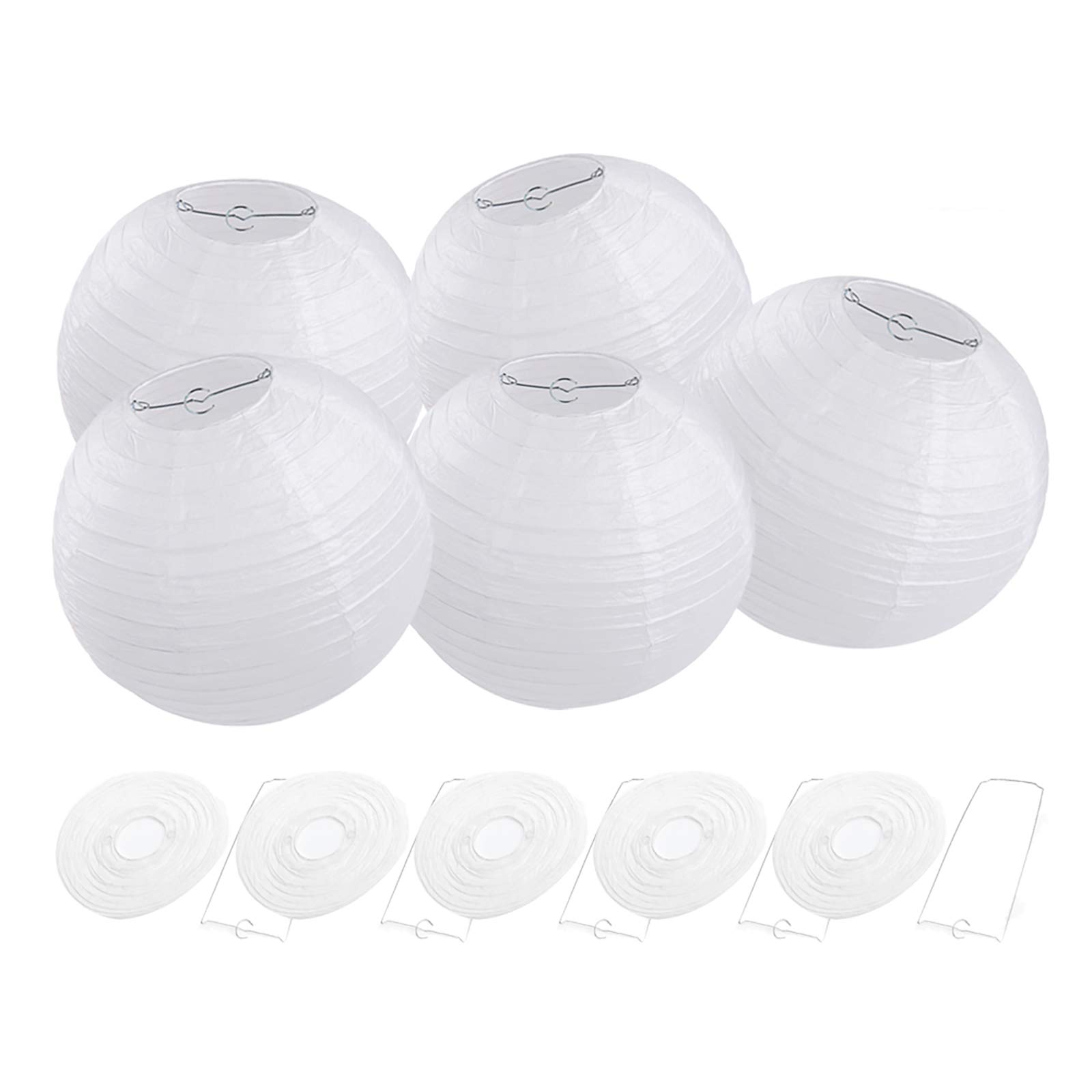 Funkeen 20er Papier Lampions Ø 20cm – Handgefertigte Lampenschirme für Hochzeit & Garten