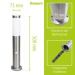 linovum BOSEA-B Standleuchte Edelstahl E27 – Bewegungsmelder & Dämmerungssensor IP44 – Bild 6