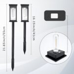 SIVQIKE 4er Set Solarleuchten für Aussen – Warmweiss IP65 Gartenleuchten mit Automatik – Bild 6