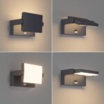 Klighten 24W LED-Aussenlampe mit Bewegungsmelder – IP65 Wandleuchte Anthrazit – Bild 3