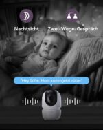 Comfyer BM01 Babyphone mit 7" HD Split-Screen & 1080P Kamera – Sichere Überwachung ohne WLAN – Bild 7