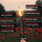 KUNSTIFY Wachsfackeln 10er Set mit 45 Min Brenndauer – Outdoor Fackeln mit Tropfenschutz – Bild 5