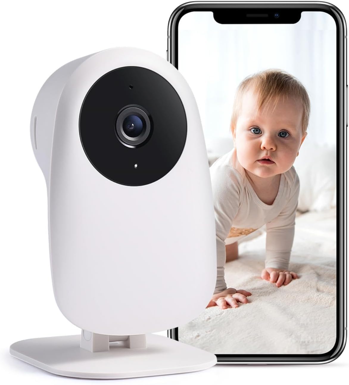 nooie Babyphone mit Kamera 1080P HD – WLAN Baby Monitor mit Nachtsicht & Gegensprechfunktion