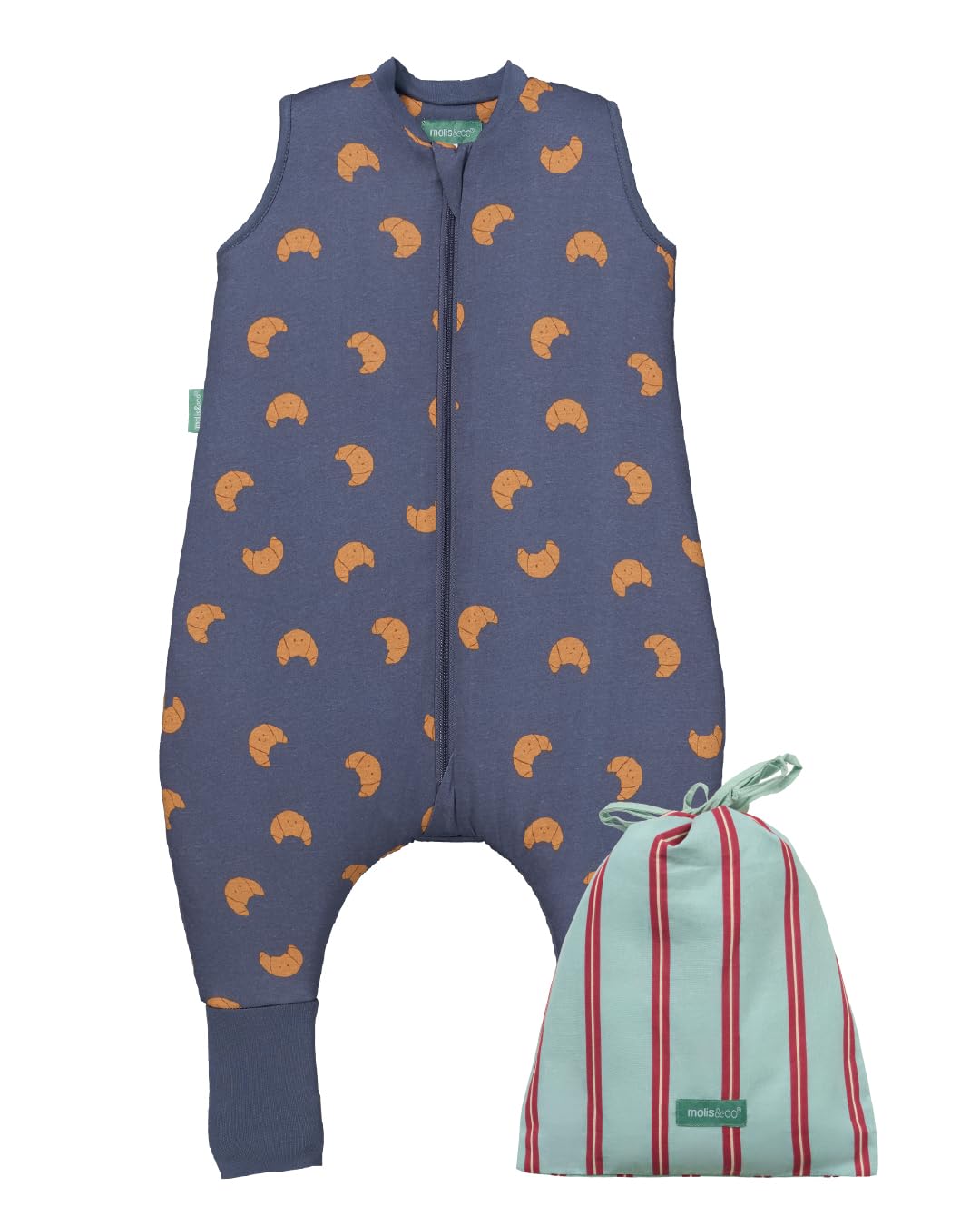 molis & co Baby-Schlafsack mit Füssen 2,5 tog – Winterschlafsack aus Bio-Baumwolle für sicheren Schlaf
