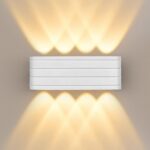 GeyouLux LED Wandleuchte IP65 8W 700LM – Warmweisse Aussenwandlampe 2700K fuer Innen & Aussen