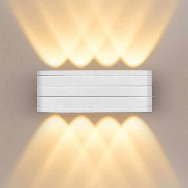 GeyouLux LED Wandleuchte IP65 8W 700LM – Warmweisse Aussenwandlampe 2700K fuer Innen & Aussen