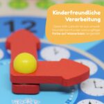Tooky Toy Holz Jahresuhr – Lernuhr für Kinder ab 36 Monaten mit Kalender & Wetter – Bild 5