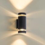 LMP LED Aussenwandleuchte Anthrazit – Up Down Wandleuchte IP65 mit GU10 für Balkon & Terrasse