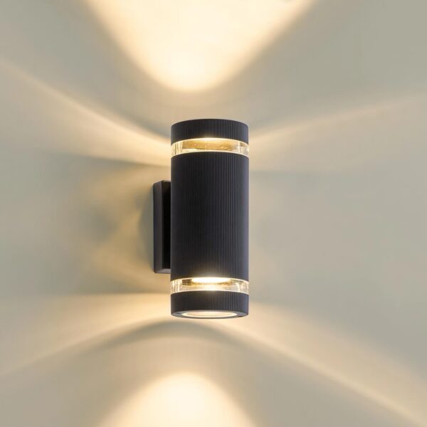 LMP LED Aussenwandleuchte Anthrazit – Up Down Wandleuchte IP65 mit GU10 für Balkon & Terrasse