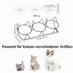Yamitora Erhöhter Katzennapf 3er Set Keramik mit Silikon – Ergonomische Futterstation für Katzen – Bild 3