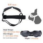 PETLESO Hundesonnenbrille Schwarz – UV & Windschutz mit verstellbarem Riemensystem – Bild 4