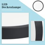ZMH LED-Deckenleuchte Ø30cm, 24W Warmweiss 3000K – Flache Deckenlampe für Badezimmer, Küche & Schlafzimmer – Bild 9
