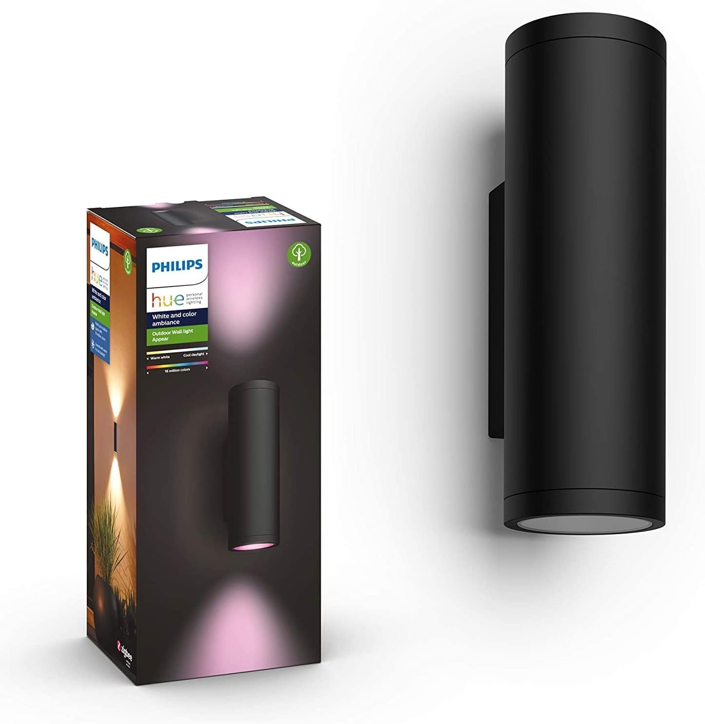 61cVKVnlA7L._SY1484_.jpg Philips Hue Appear Außen-Wandleuchte – Smart Home Gartenbeleuchtung mit 16 Mio. Farben – Bild 1