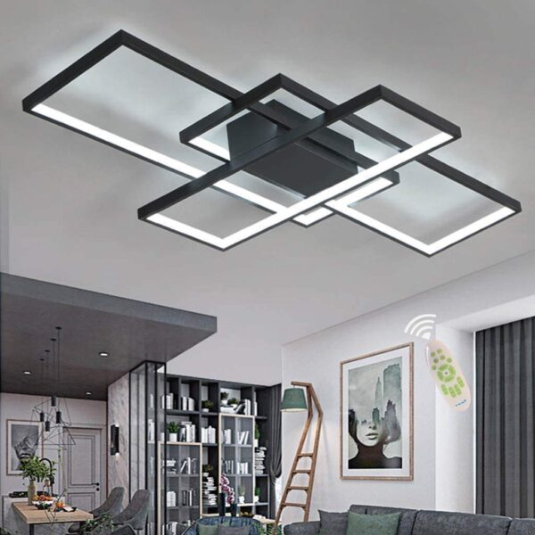 XIN'S LED Deckenleuchte 80W 90cm – Moderne Wohnzimmerlampe mit stufenloser Farbtemperatur