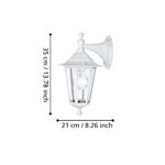 EGLO Laterna 4 Außen-Wandlampe – Klassische Laterne aus Aluguss & Glas, IP44 – Bild 4