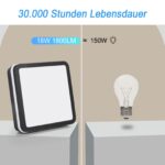 OPPEARL LED Deckenleuchte 18W mit Bewegungsmelder – IP54 Wasserfest für Flur & Bad – Bild 4
