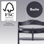 hauck Beta+ Holzhochstuhl Set mit Rädern – Mitwachsend von 6 Monaten bis 90 kg – Bild 10